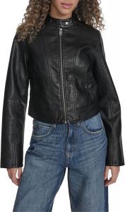 Женская куртка-косуха Levi's из искусственной кожи, черный