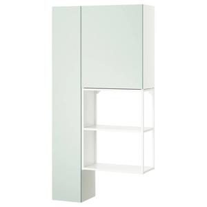 Комбинация для хранения ENHET IKEA, 90x32x180 см, цвет white/pale grey-green