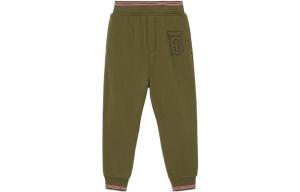 Детские трикотажные спортивные штаны Burberry, цвет Army Green