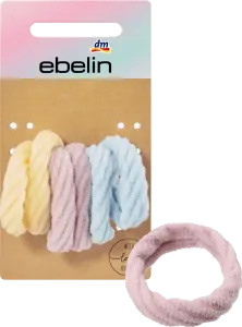 Резинки для волос нежно-желтые сиреневые синие 6 шт. ebelin