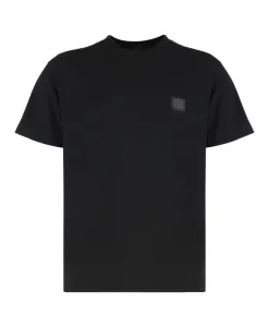 Футболка с короткими рукавами и нашивкой в виде компаса. Stone Island, черный