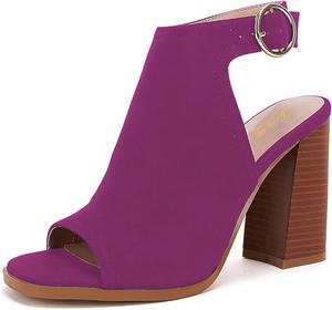 Женские сандалии FOWT с открытым носком, ремешком на щиколотке, на массивном каблуке, на высоком каблуке, без задника, для повседневной носки, вечеринки, офиса, выпускного, размеры 37-44, Violett