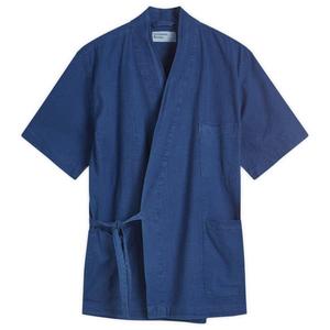 Рубашка Kyoto с короткими рукавами из ткани сирсакер Universal Works, индиго