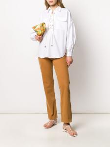 TWINSET блузка свободного кроя со шнуровкой, белый