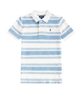 Полосатая хлопковая рубашка-поло Polo Ralph Lauren Kids, Printed Patina Stripe
