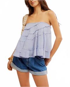 Cha Cha Convertible Top In Blue Heron Free People
