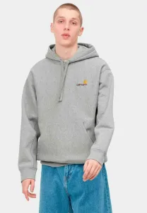 Толстовка с капюшоном и надписью в американском стиле Carhartt Wip, Grey Heather