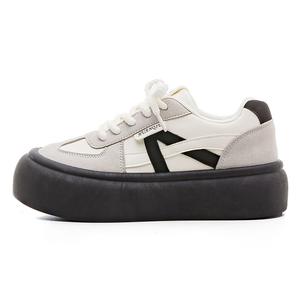 HUANQIU Нескользящие и износостойкие легкие низкие кроссовки для скейтбординга, женские, бежево-черные