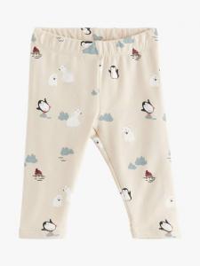 Детские брюки с артикулярным принтом Lindex, светло-бежевый