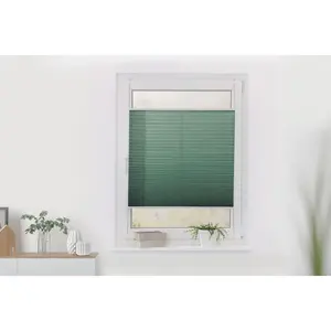 Плиссе Klemmfix Защита от света без сверления, натяжная складчатая штора Lichtblick Original, Salbei + weiß + weiß