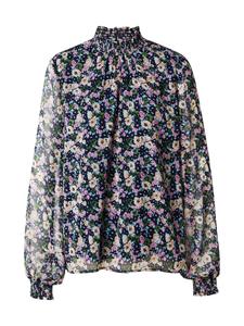 Блуза VILA VIFALIA, темно-синий/светло-синий