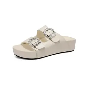 JESSICA SOPHIA Женские антибактериальные шлепанцы Metal Odor Resistant Slide бежевые, цвет Beige