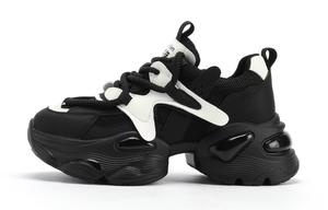 Женские кроссовки Mulinsen на низкой платформе, черно-бежевые