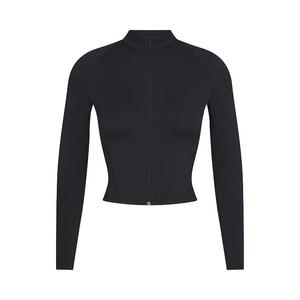 Куртка NikeSKIMS Matte Mock Neck Full Zip Jacket, Obsidian