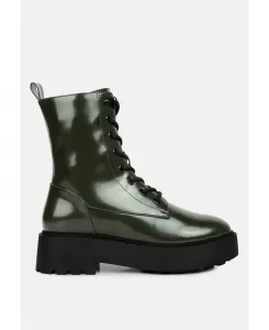 Женские мотоциклетные ботинки Molsh из искусственной кожи до щиколотки London Rag, зеленый