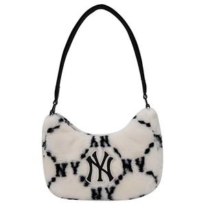 MLB Нью-Йорк Янкиз искусственный мех плюшевая сумка через плечо женская молочно-белая