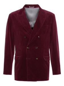 Вельветовый блейзер Brunello Cucinelli, красный