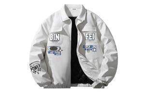 Ice flying Кожаная куртка унисекс, DXS09 White[Padded and Thickened]