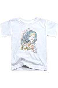 Футболка с коротким рукавом для малышей DC Comics Wonder Woman с рисунком в виде свитка Gildan, белый