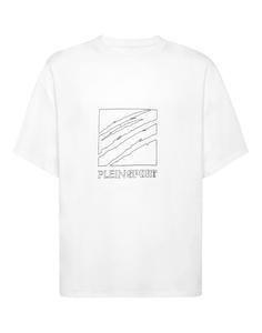 Plein Sport Футболка 'Scratch' в белом цвете