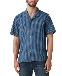 Мужская рубашка свободного кроя с отложным воротником Camp Collar Levi's, синий