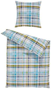 Постельное белье Janine белый, зеленый, синий ширина/длина: 135/200 см