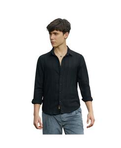 Мужская тактильная рубашка Trough Campus Sutra, Black