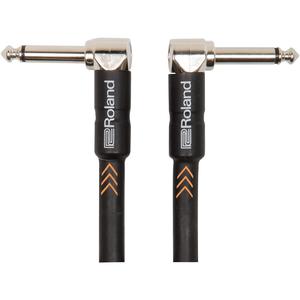 Roland Black Series 1/4" угловой/угловой патч-кабель 6 дюймов, черный