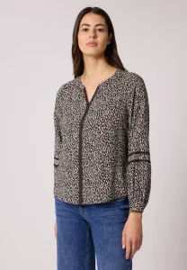 Блузка leomit с деталями из ленты Street One, Braun