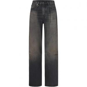 R13 Женские джинсы, черные, средней ширины штанин