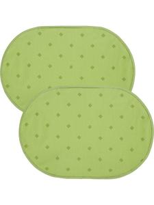 Erwin Müller Подставки для столовых приборов из смесового хлопка, 2 шт , дизайн Neuss, зеленый цвет