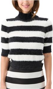Свитер Trina Turk Women's Mali Mock Neck Sweater, Black/Winter White