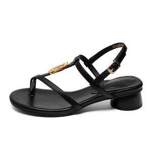 Сандалии с ремешком 3,5 см женские ZHR, Beige