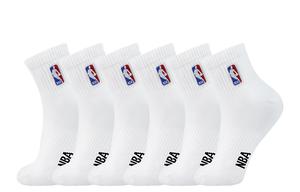 Носки до середины икры унисекс 6 пар NBA, 6 пар (Черный)