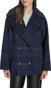 Женское пальто Levi's короткое двубортное, темно-синий