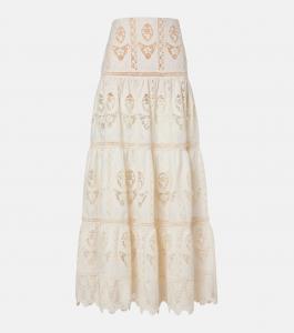 Юбка макси из вуали Johanna Ortiz, экрю