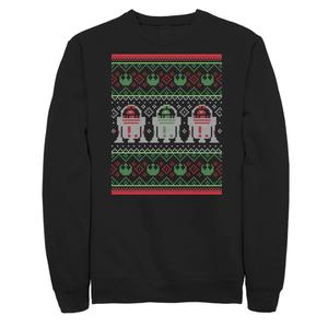 Мужской свитер Star Wars R2-D2 Ugly Christmas Sweater Rebel Sweatshirt Licensed Character, черный