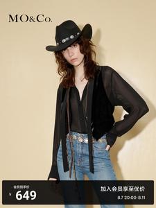 Свободный топ Moco в западном стиле, черный