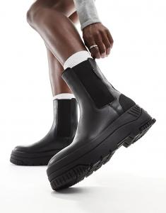 Ботинки челси на городской платформе черного цвета Tommy Jeans