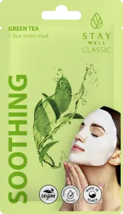 Маска для лица STAY WELL Classic sheet mask - Green Tea Soothing
