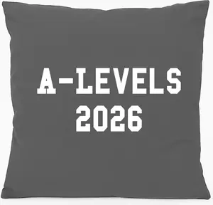 Подушка для дивана Huuraa, подарок на выпускной A-Levels 2026, Великобритания, 40x40 см, с наполнителем из хлопка стального серого цвета, сувенир на выпускной A-Levels 2026 Hellweg Druckerei