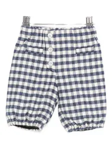 Шорты в клетку на пуговицах La Stupenderia, синий