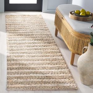 Ковер SAFAVIEH, 69 x 244 см, Rug Natural Fiber Collection Runner, Sage & Bleach, Handmade Jute, Ideal for The Living Room, Dining, Bedroom (NFB779W)