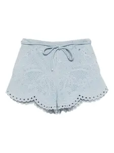 Шорты Daylight с ажурной отделкой и кулиской Zimmermann, синий