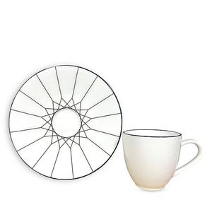 Ониксовая чашка для эспрессо с блюдцем Prouna Gem Cut, черный