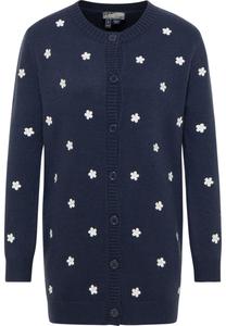 Толстовка DreiMaster Strickjacke Mit Stickerei, морской