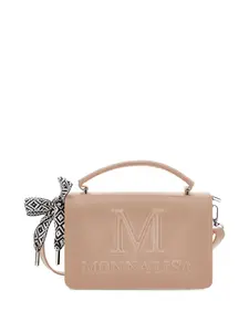 Сумка на плечо с тисненым логотипом Monnalisa, нейтральный