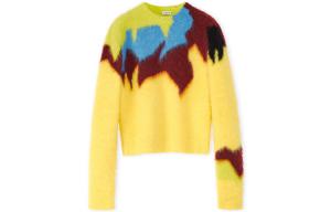 Свитер женский Loewe, желтый / бордовый