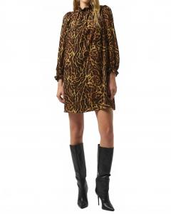 Joseph Ribkoff Трапеция из переработанного жоржета с анималистическим принтом, черно-коричневая