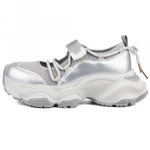 WENPU Серебряные платформенные туфли Мэри Джейн для женщин, цвет Silver